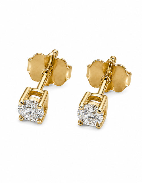 Load image into Gallery viewer, Diamond Stud Earrings Gold
