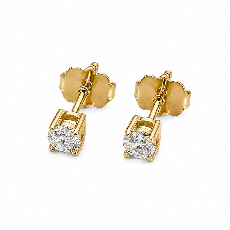 Diamond Stud Earrings Gold