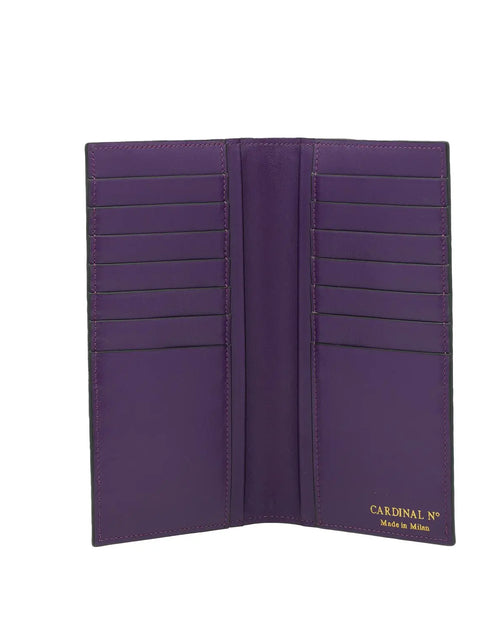 Load image into Gallery viewer, Purple Crocodile-Embossed Calf Leather Wallet
