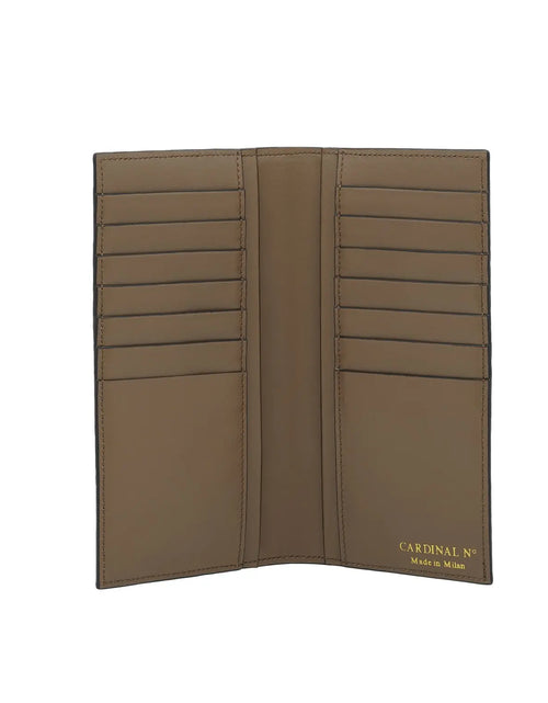 Load image into Gallery viewer, Taupe Crocodile-Embossed Calf Leather Wallet
