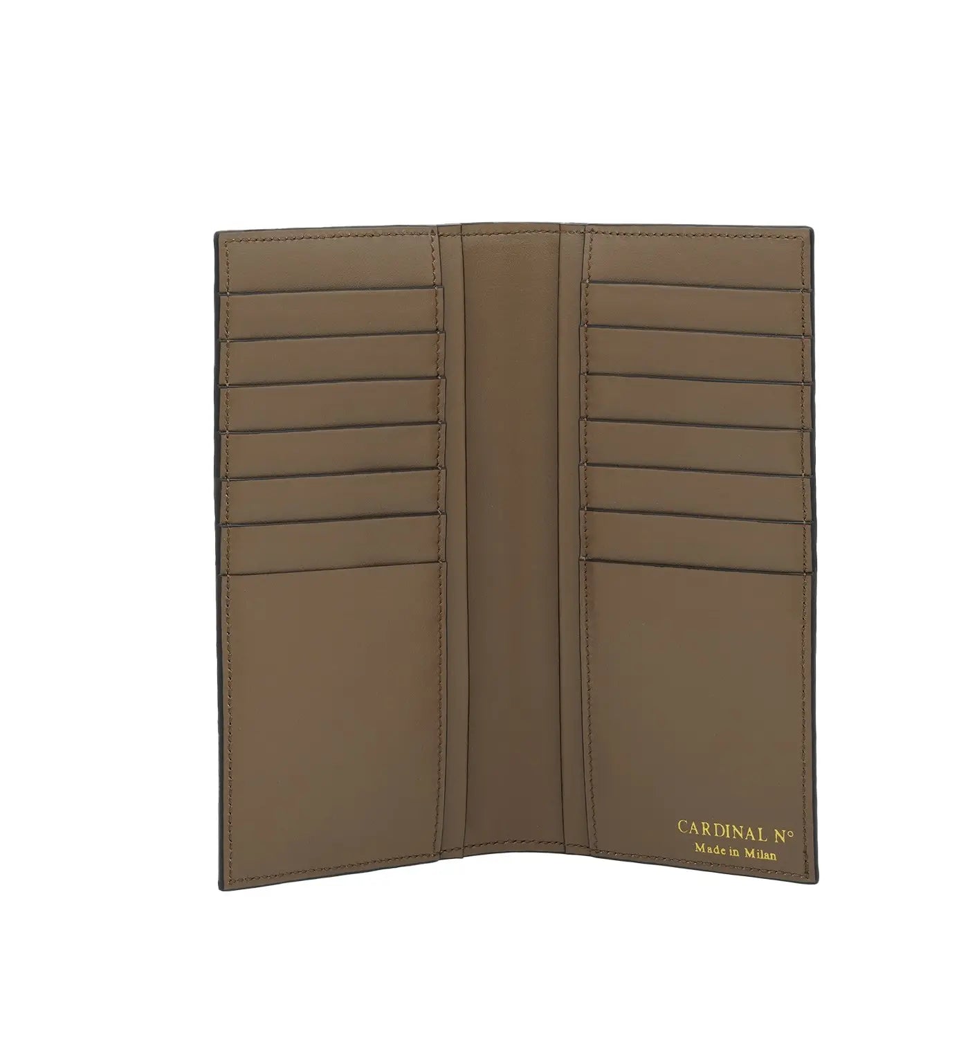 Taupe Crocodile-Embossed Calf Leather Wallet
