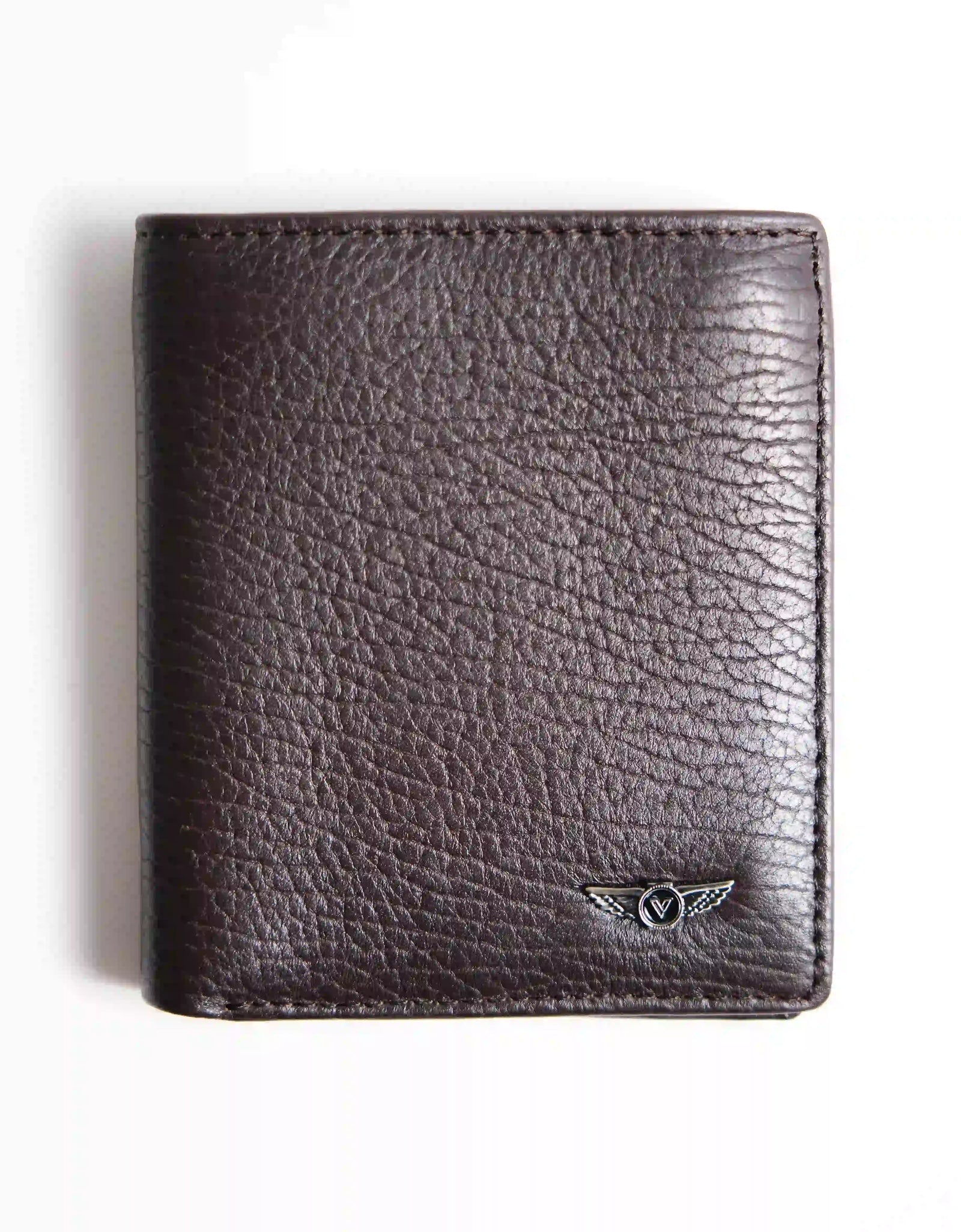 Men’s Genuine Leather Vertical Wallet – Brown Cowhide – Verutti VRW-5003-2