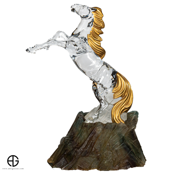 Daum クリスタルガラス 馬の頭部彫刻　オブジェ　ケース付き Daum limited edition – Grand Crystal clear Horse - Amr Gazzaz Store
