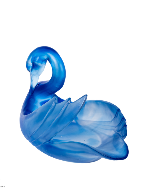 تحميل الصورة إلى عارض المعرض، A PATE-DE-VERRE SWAN GLASS SCULPTURE
