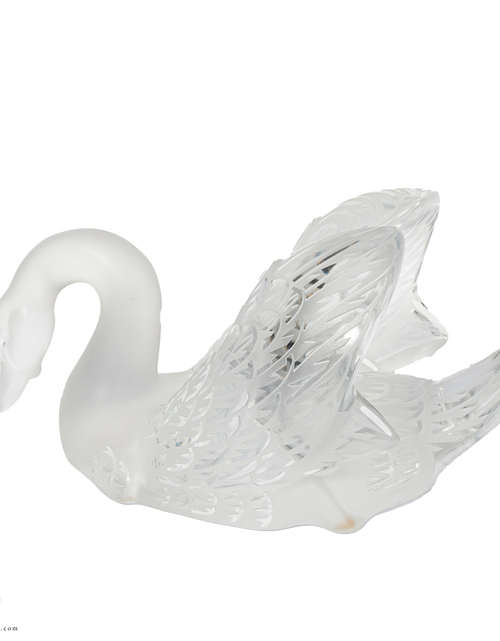 تحميل الصورة إلى عارض المعرض، Lalique Swan Sculpture Head Down Clear
