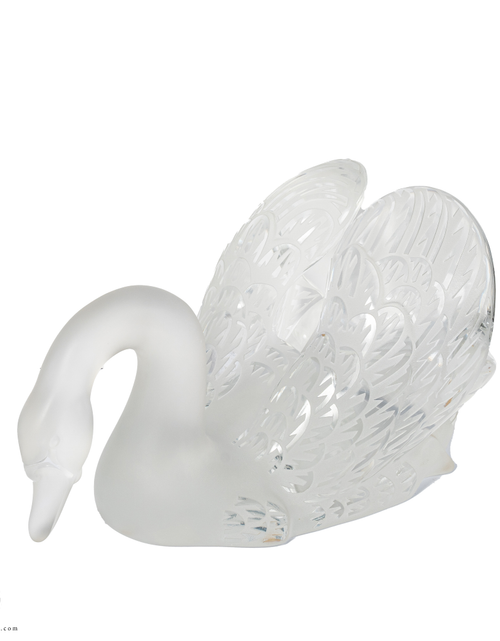 تحميل الصورة إلى عارض المعرض، Lalique Swan Sculpture Head Down Clear
