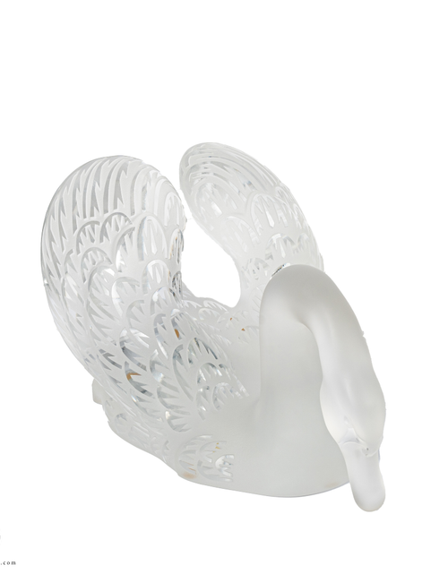 تحميل الصورة إلى عارض المعرض، Lalique Swan Sculpture Head Down Clear
