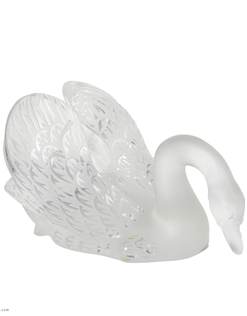 تحميل الصورة إلى عارض المعرض، Lalique Swan Sculpture Head Down Clear
