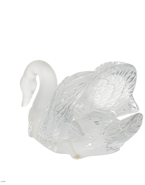 تحميل الصورة إلى عارض المعرض، Lalique Swan Sculpture Head Down Clear
