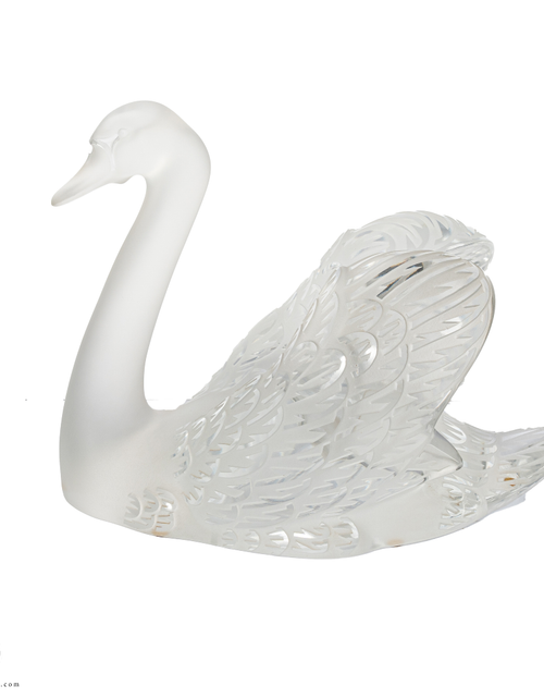 تحميل الصورة إلى عارض المعرض، Lalique Swan Sculpture Head Up Clear
