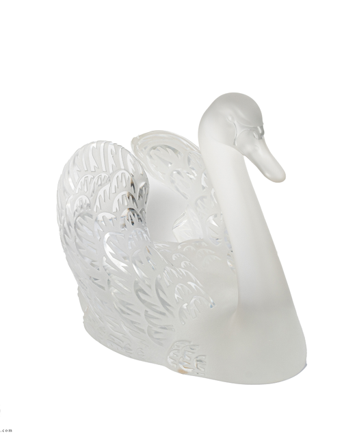 تحميل الصورة إلى عارض المعرض، Lalique Swan Sculpture Head Up Clear
