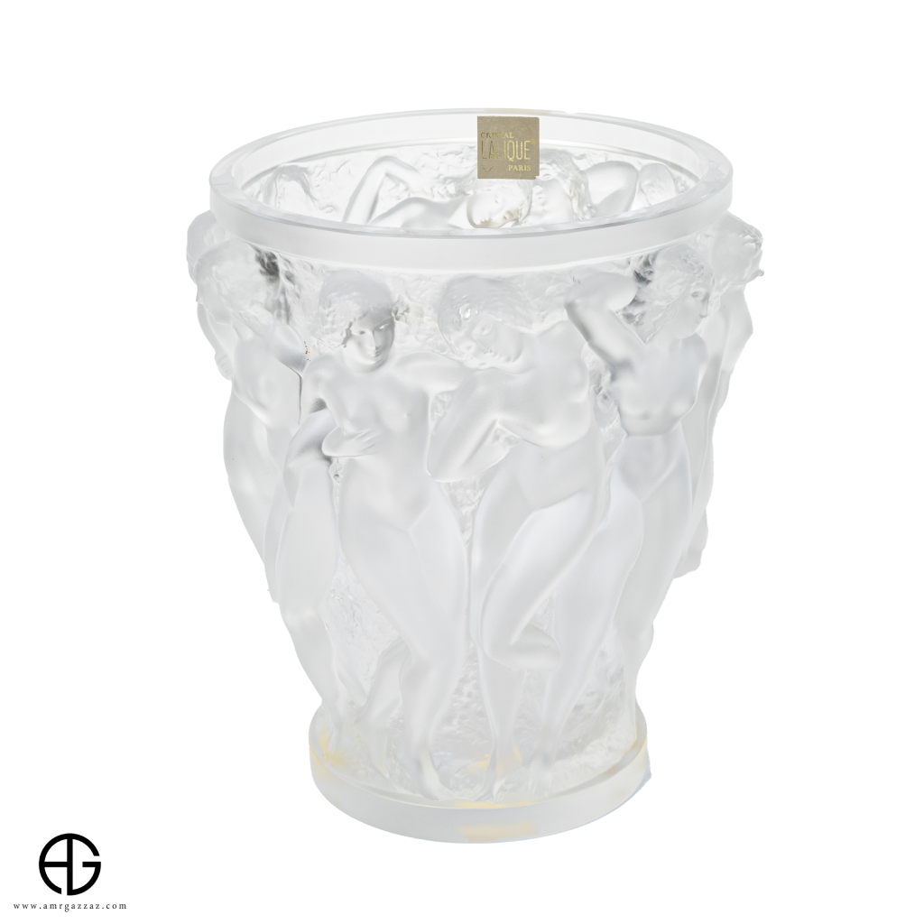 lalique LARGE BACCHANTES VASE CLEAR