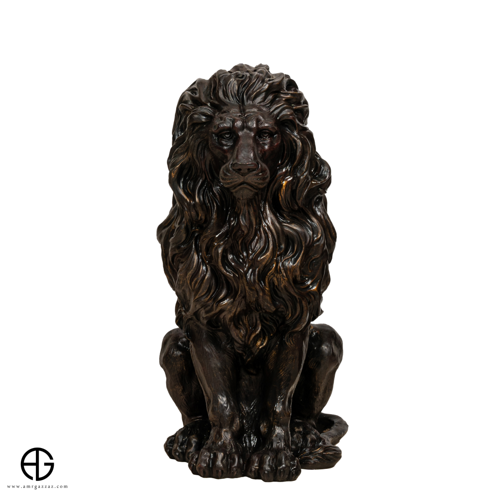 Lion Sitting on The Pedestal Sculpture