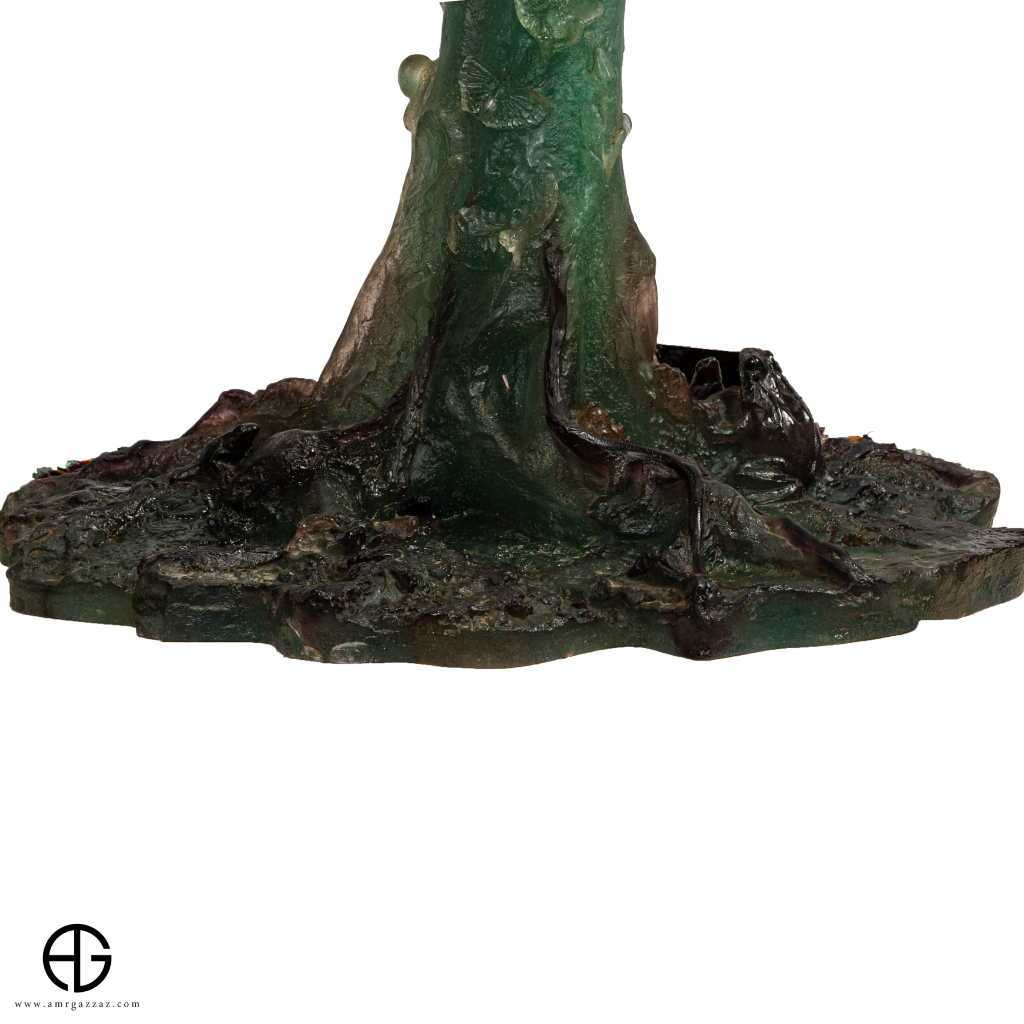 Daum France Pate-De-Verre Frog Table