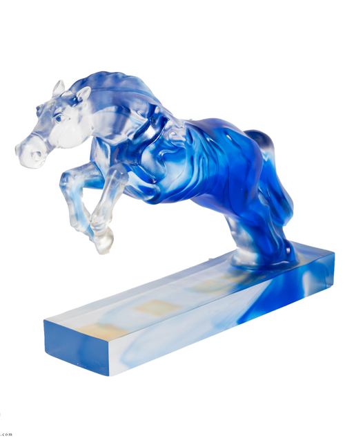 تحميل الصورة إلى عارض المعرض، A PATE-DE-VERRE JUMPING HORSE
