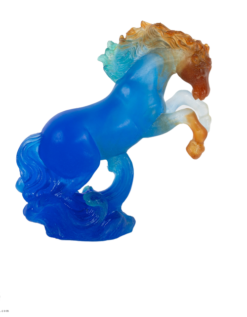 تحميل الصورة إلى عارض المعرض، Daum crystal pate-de-verre &quot;Chevaux de Marly&quot;
