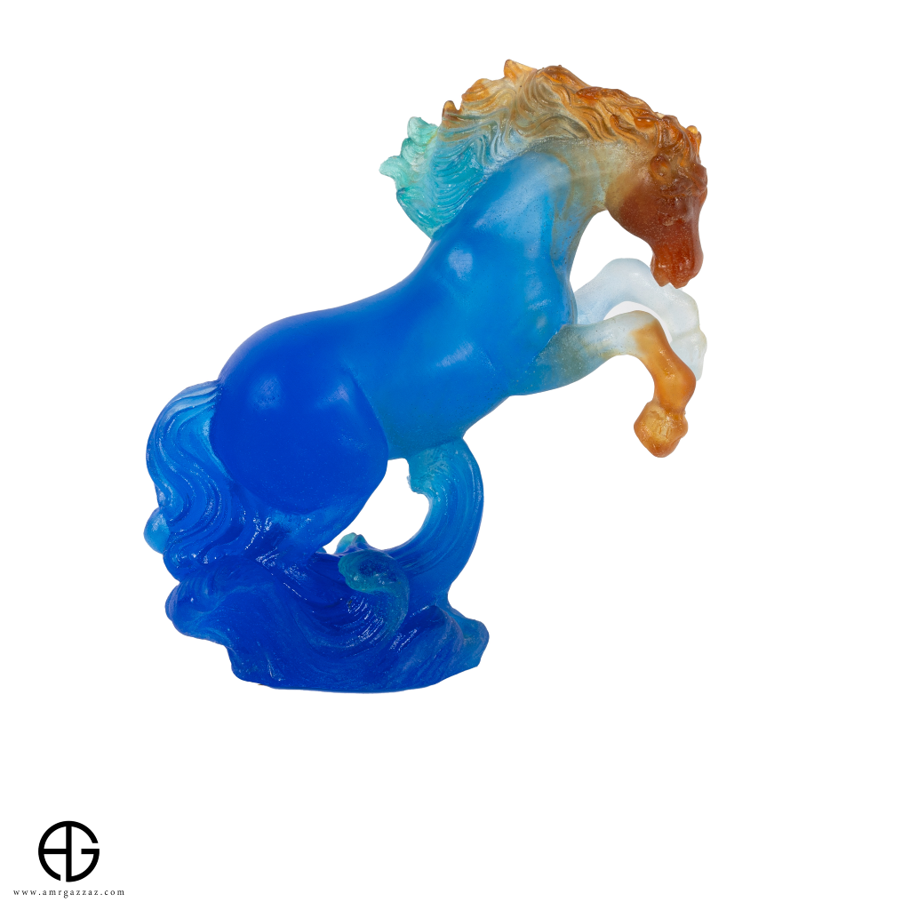 Daum crystal pate-de-verre "Chevaux de Marly"