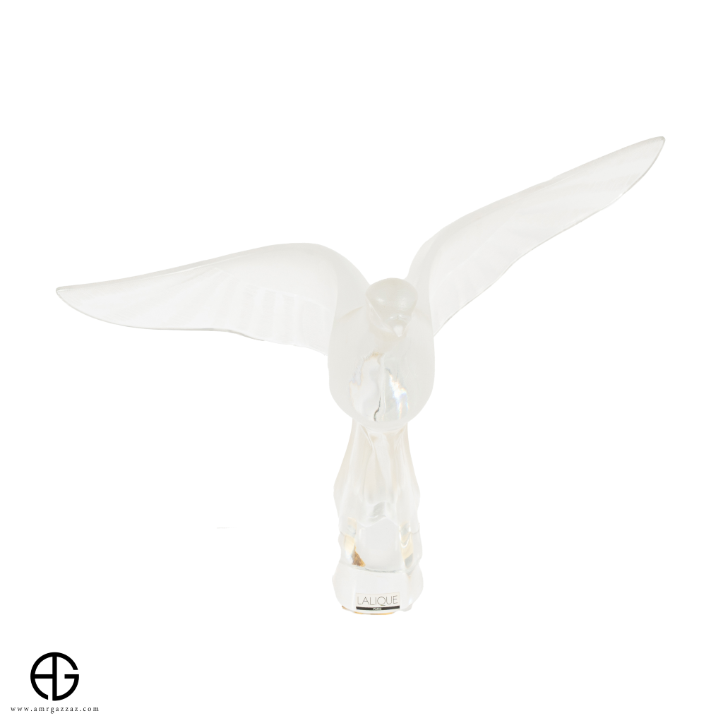 Lalique Crystal Figure, Charis, Perched Dove