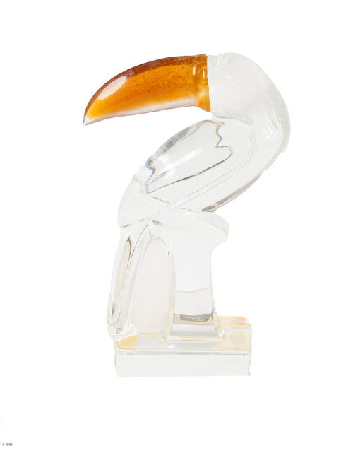 تحميل الصورة إلى عارض المعرض، Toucan in transparent glossy crystal by Daum france
