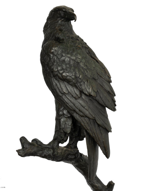 تحميل الصورة إلى عارض المعرض، Falcon bronze on tree trunk Statue
