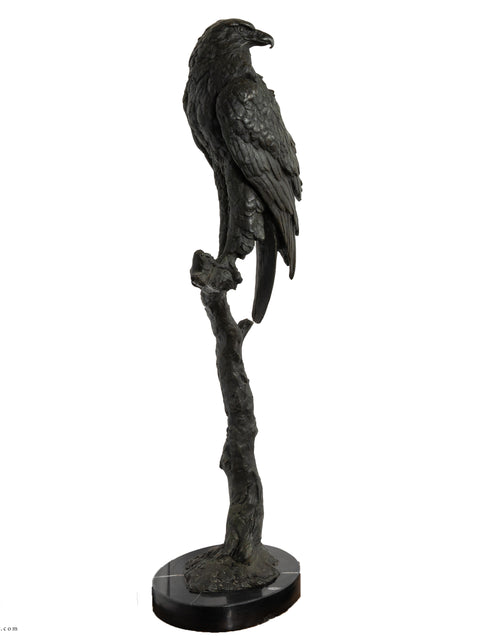 تحميل الصورة إلى عارض المعرض، Falcon bronze on tree trunk Statue
