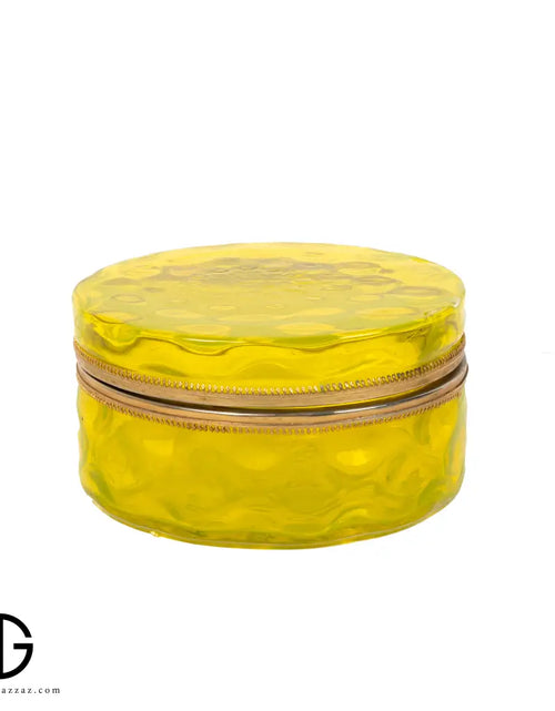 تحميل الصورة إلى عارض المعرض، ITALIAN Vintage SI. AN. Cristallerie Lidded yellow
