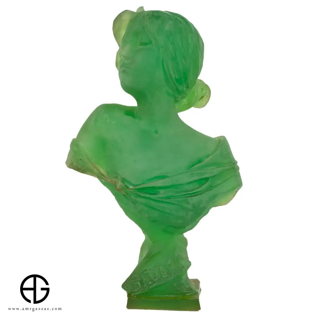 Girl Head Figurine Statue