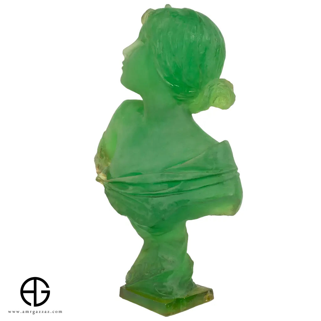 Girl Head Figurine Statue