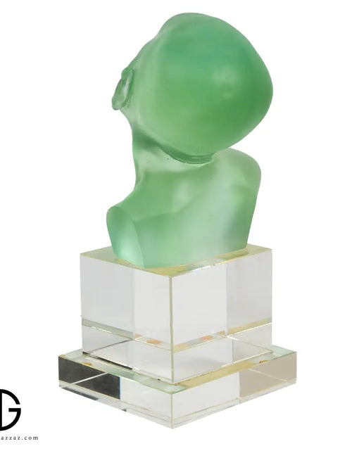 Load image into Gallery viewer, A PATE-DE-VERRE BABY HEAD &nbsp;GLASS SCULPTURE
