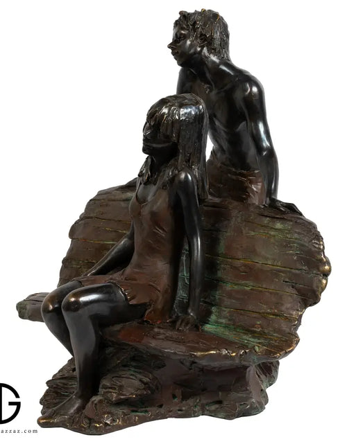 تحميل الصورة إلى عارض المعرض، SPAIN &nbsp;bronze Couple on sofa &nbsp;Statue
