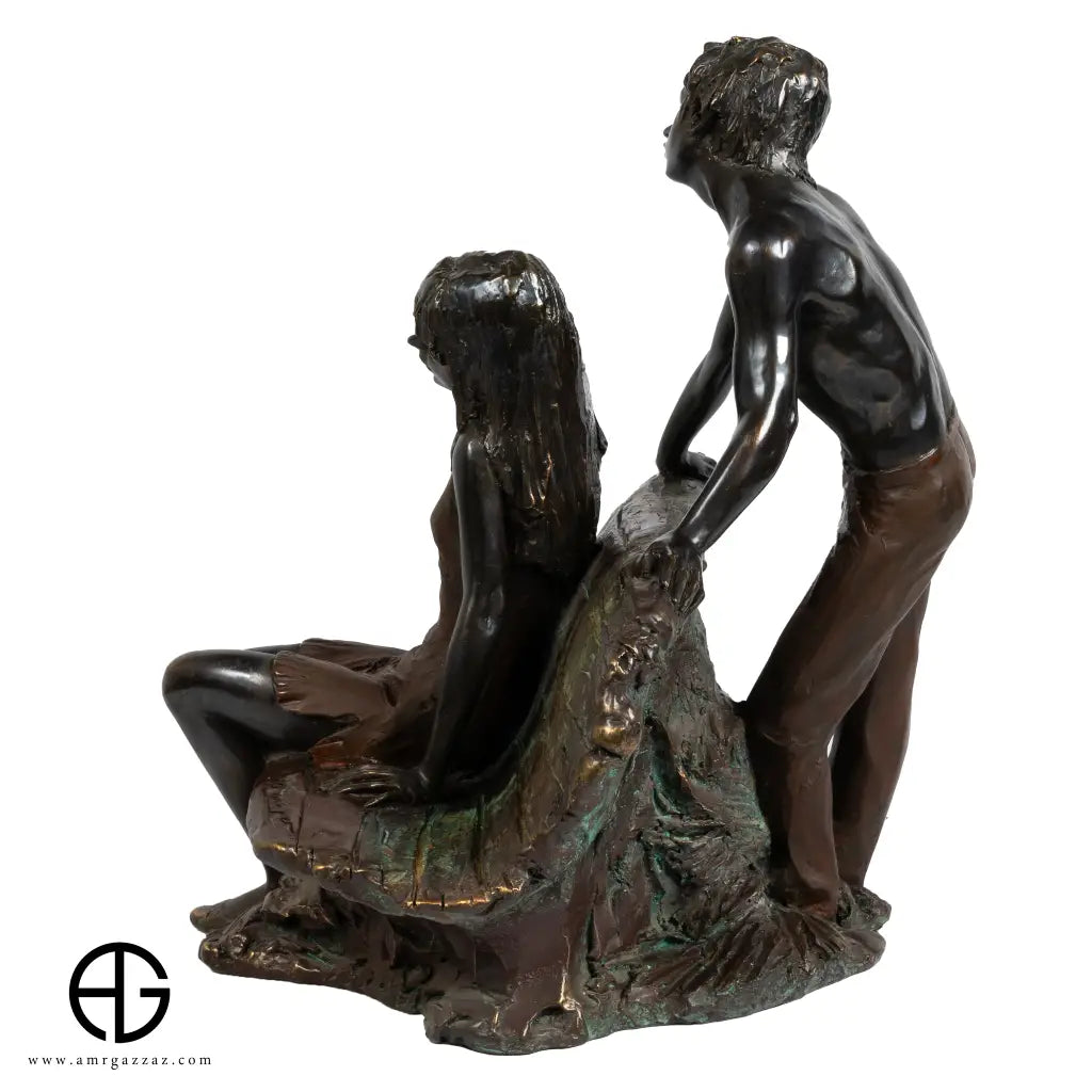 SPAIN &nbsp;bronze Couple on sofa &nbsp;Statue