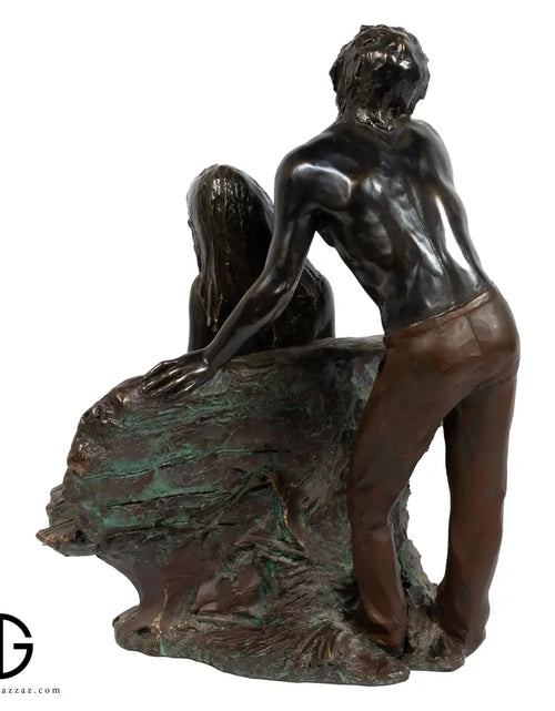 تحميل الصورة إلى عارض المعرض، SPAIN &nbsp;bronze Couple on sofa &nbsp;Statue
