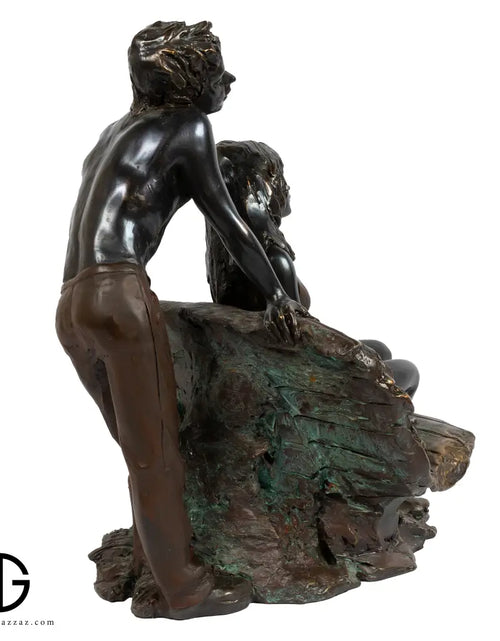 تحميل الصورة إلى عارض المعرض، SPAIN &nbsp;bronze Couple on sofa &nbsp;Statue
