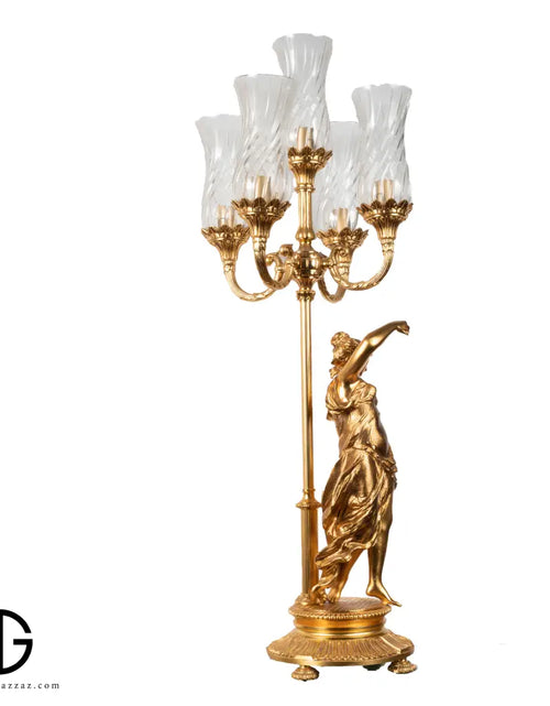 Load image into Gallery viewer, Fabi italian Luxury 5 Candlestick  lamp
