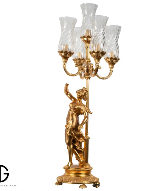 Load image into Gallery viewer, Fabi italian Luxury 5 Candlestick  lamp
