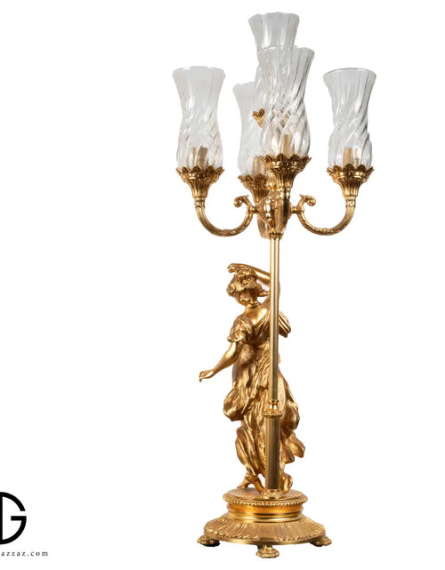 Load image into Gallery viewer, Fabi italian Luxury 5 Candlestick  lamp
