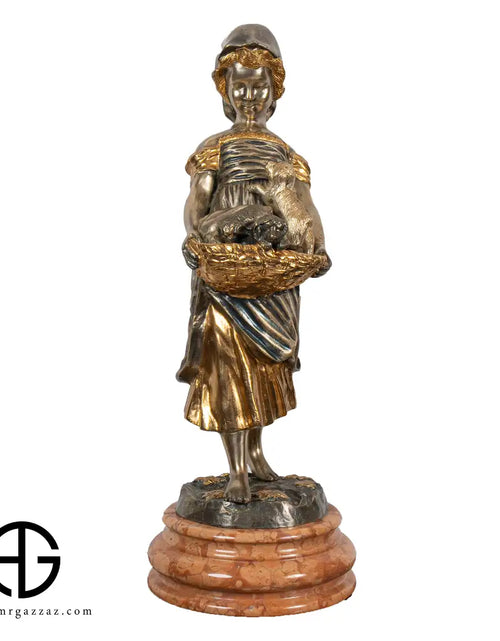 Load image into Gallery viewer, Bronze status The boy Italy Vintage with gold first
