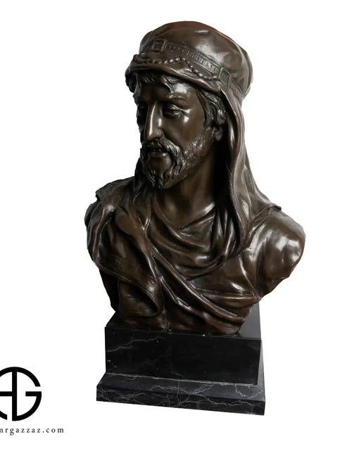 Load image into Gallery viewer, bronze sculpture as a bust of an Arab man
