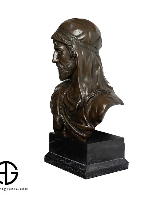 Load image into Gallery viewer, bronze sculpture as a bust of an Arab man
