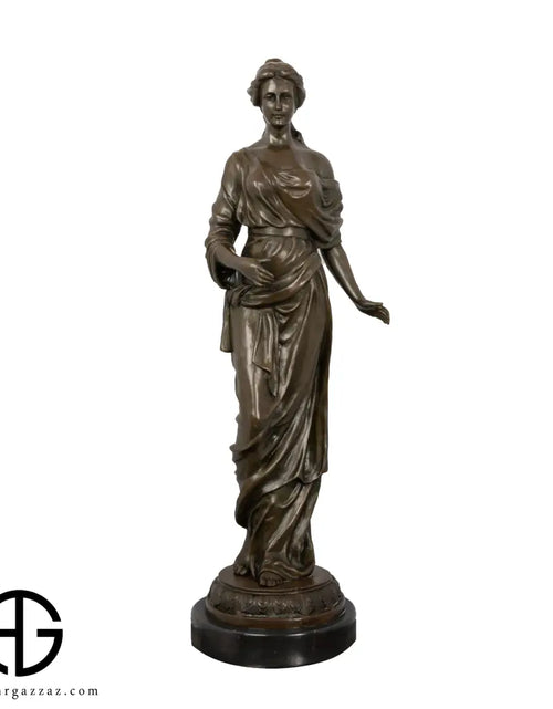 Load image into Gallery viewer, Gorgeous Roman Maiden Genuine solid handcrafted Bronze lovely Sculpture
