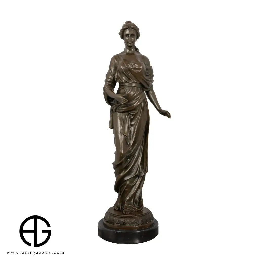 Gorgeous Roman Maiden Genuine solid handcrafted Bronze lovely Sculpture