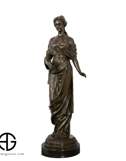 Load image into Gallery viewer, Gorgeous Roman Maiden Genuine solid handcrafted Bronze lovely Sculpture
