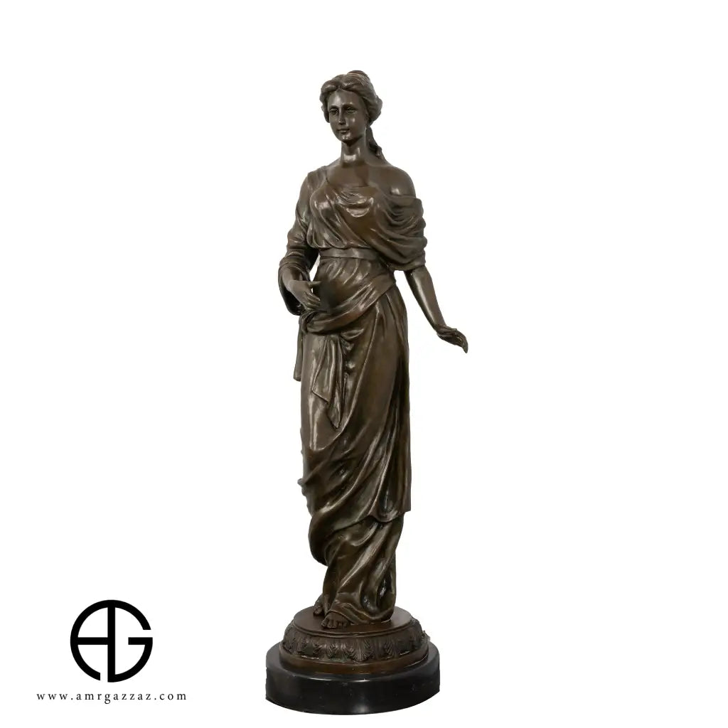 Gorgeous Roman Maiden Genuine solid handcrafted Bronze lovely Sculpture