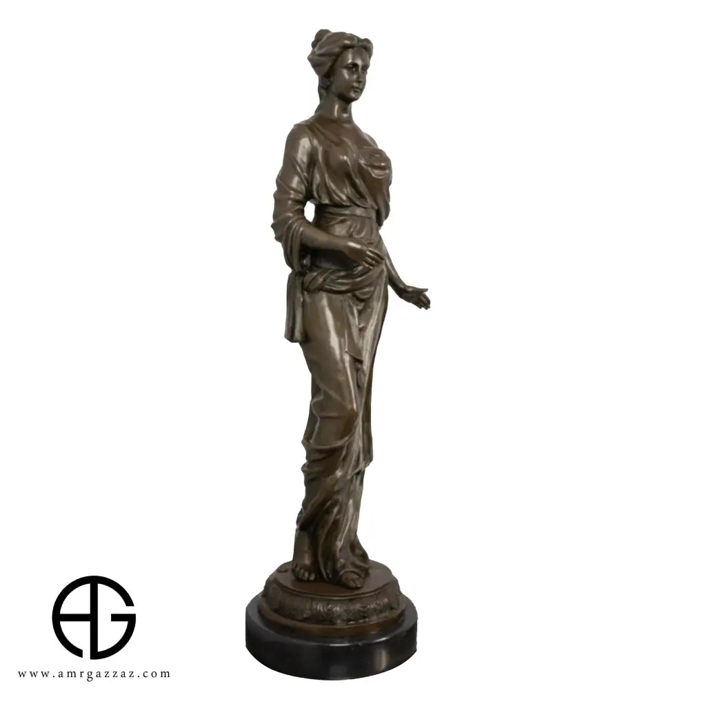 Gorgeous Roman Maiden Genuine solid handcrafted Bronze lovely Sculpture