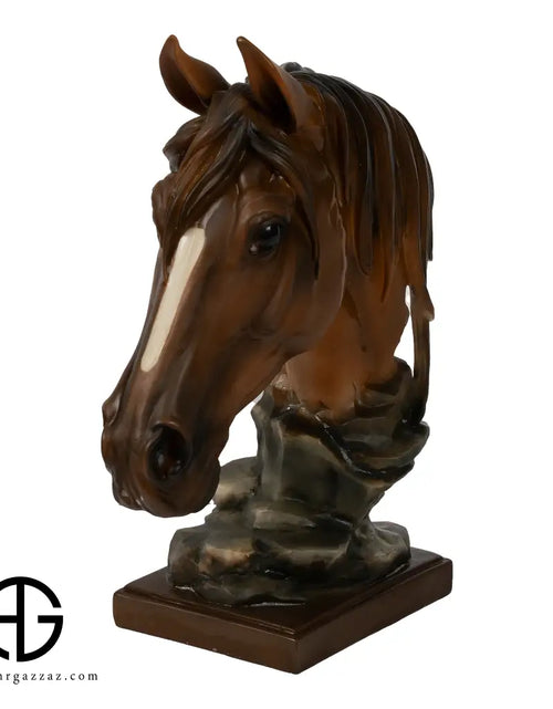 Load image into Gallery viewer, italian hand painted polyresin horse head
