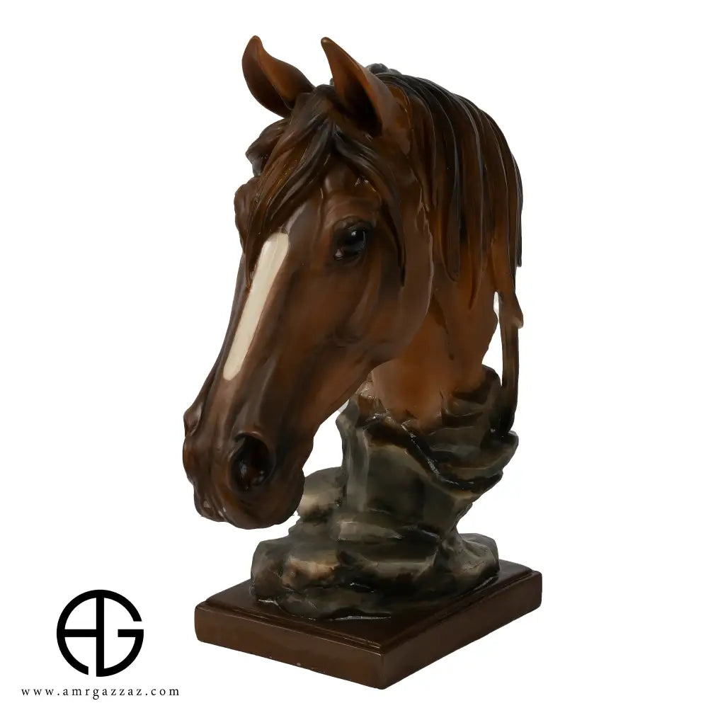 italian hand painted polyresin horse head