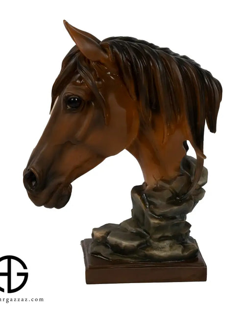 Load image into Gallery viewer, italian hand painted polyresin horse head
