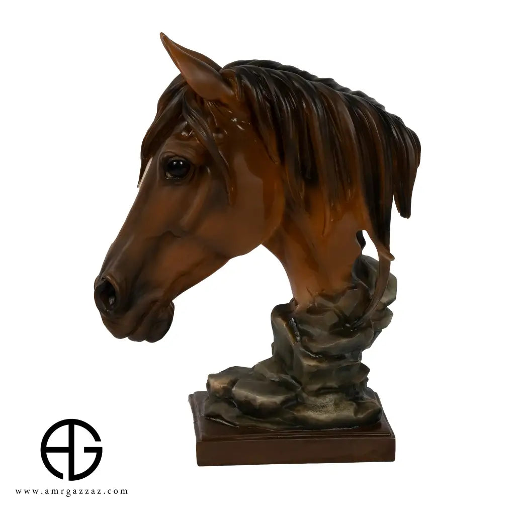 italian hand painted polyresin horse head