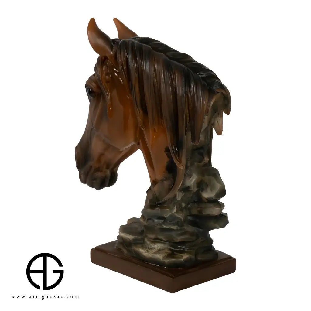 italian hand painted polyresin horse head