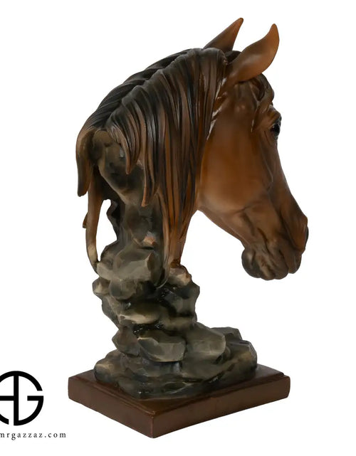 Load image into Gallery viewer, italian hand painted polyresin horse head
